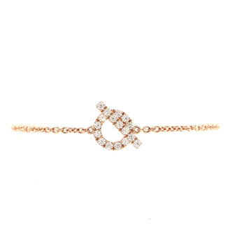 Hermes Finesse Bracelet 18K Rose Gold and Diamonds