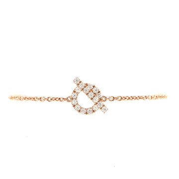 Hermes Finesse Bracelet 18K Rose Gold and Diamonds