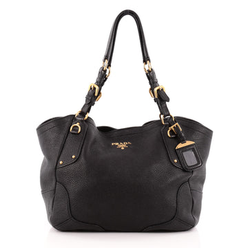 Prada Buckle Strap Shoulder Bag Vitello Daino Medium