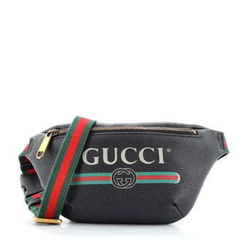 Gucci Logo Belt Bag Printed Leather Small