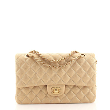 Chanel Classic Double Flap Bag Quilted Caviar Medium