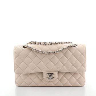 Chanel Classic Double Flap Bag Quilted Caviar Medium