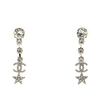 Chanel CC Starfall Drop Earrings Metal with Crystals