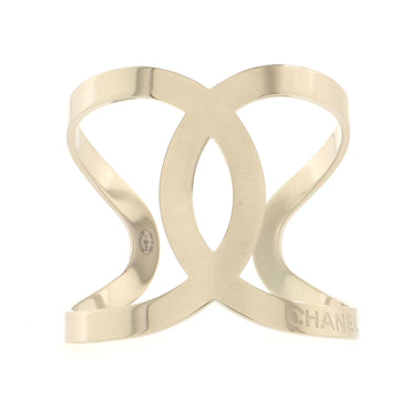 Chanel CC Cut-Out Cuff Bracelet Metal Wide