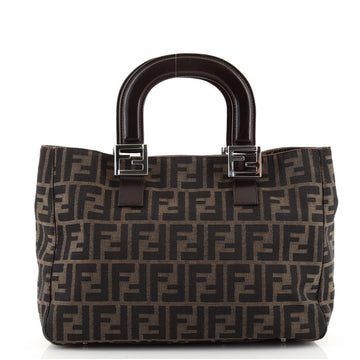 Fendi Vintage FF Handle Tote Zucca Canvas Small