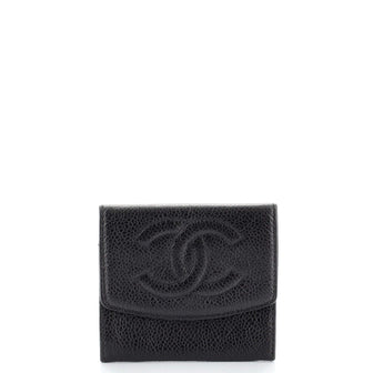 Chanel Vintage Timeless CC Flap Card Case Caviar Mini