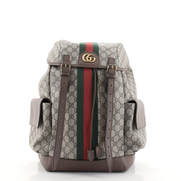 Gucci Ophidia Flap Backpack GG Coated Canvas Medium