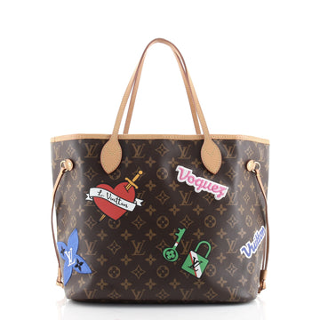 Louis Vuitton Neverfull NM Tote Limited Edition Patches Monogram Canvas MM