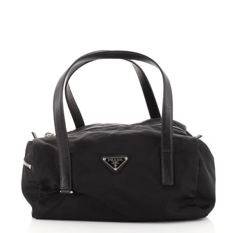 Prada Side Pocket Convertible Duffle Bag Tessuto with Saffiano Leather Small