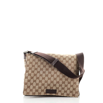 Gucci Flap Messenger Bag GG Canvas Medium