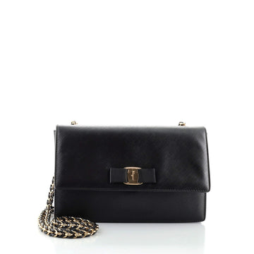 Salvatore Ferragamo Ginny Crossbody Bag Saffiano Leather Medium