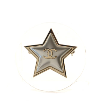 Chanel Star Brooch Resin and Metal Small