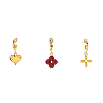 Louis Vuitton Sweet Monogram 3 Huggie Earrings Set Metal and Enamel