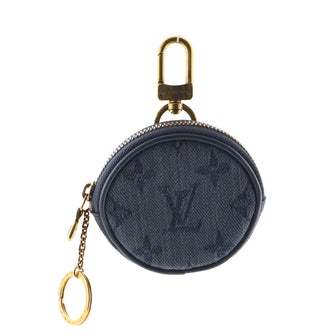 Louis Vuitton Round Bag Charm and Key Holder Monogram Denim