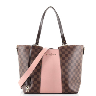 Louis Vuitton Jersey Handbag Damier with Leather