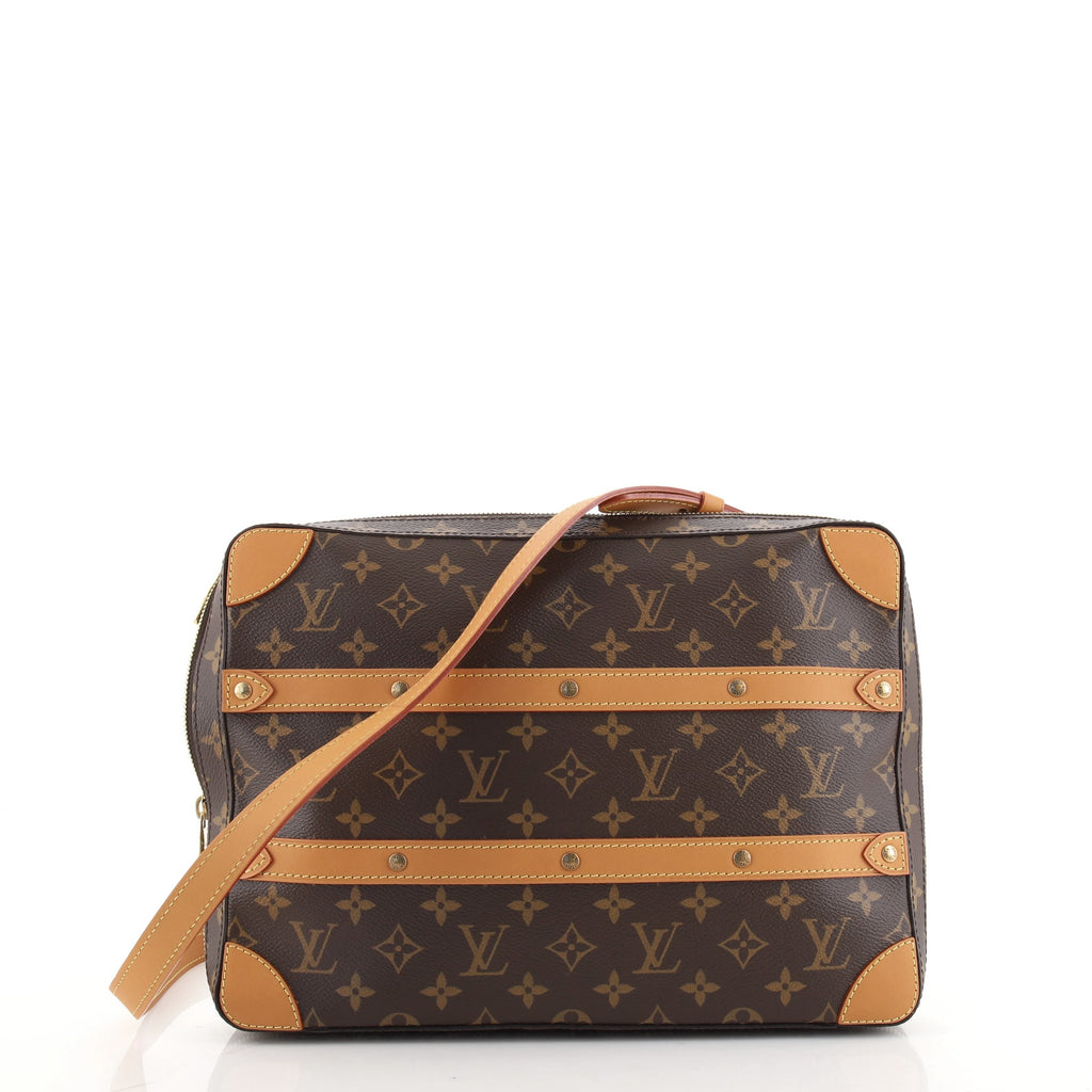Louis Vuitton Soft Trunk Messenger Bag Monogram Canvas MM Brown 886528
