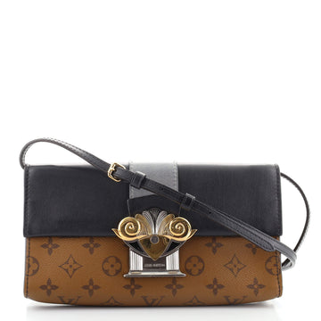 Louis Vuitton Column Clutch Reverse Monogram Canvas with Calfskin
