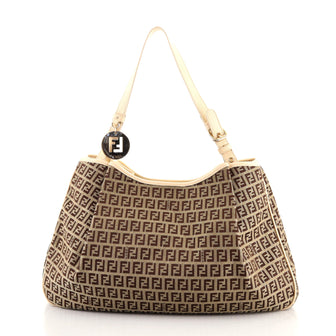 Fendi Charm Shopping Tote Zucchino Canvas Large