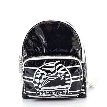 Chanel La Pausa Bay Backpack Printed Vinyl Medium