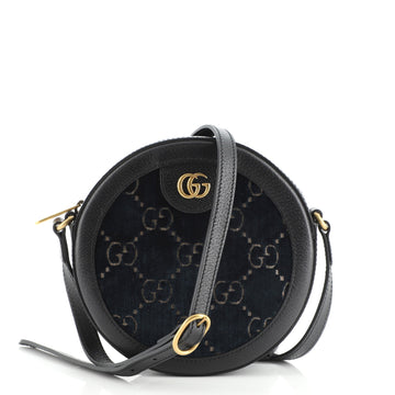 Gucci Ophidia Round Shoulder Bag GG Velvet Mini