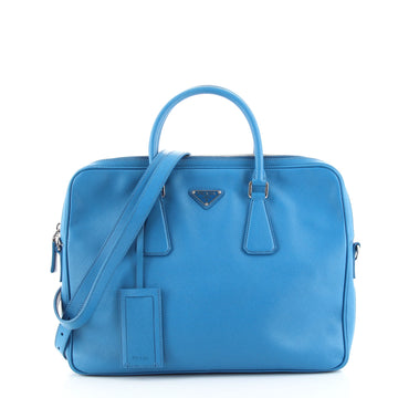 Prada Convertible Zip Around Briefcase Saffiano Leather Medium