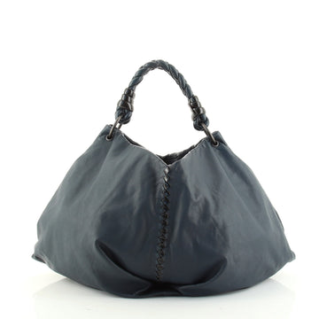 Bottega Veneta Aquilone Fortune Cookie Hobo Leather with Intrecciato Detail Large