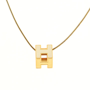 Hermes Pop H Pendant Necklace Metal and Enamel