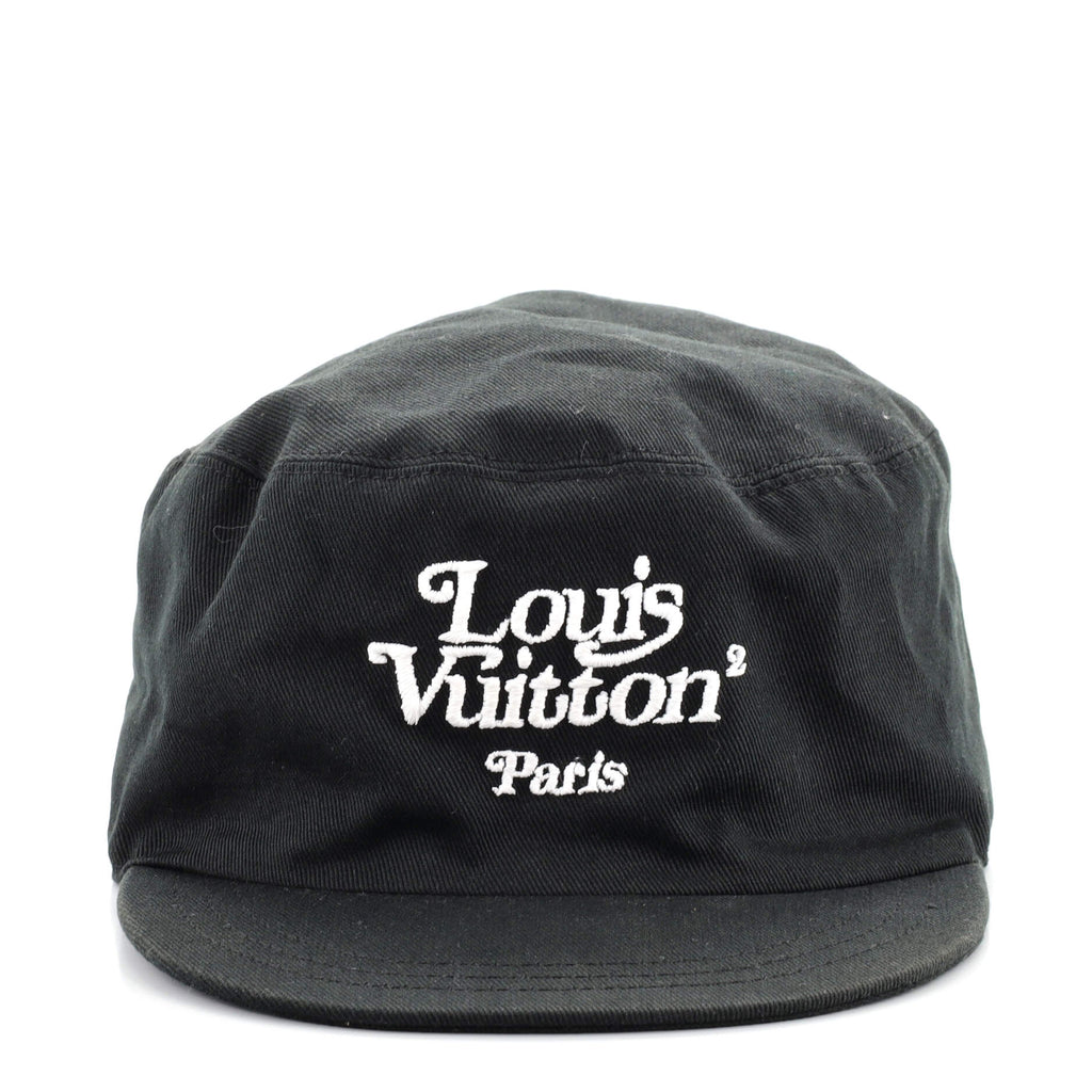 Louis Vuitton Embroidered Logo Baseball Cap Black LV Cap