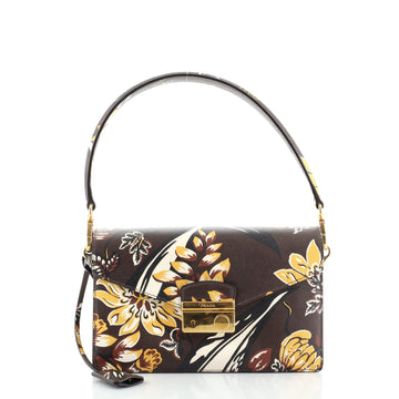Prada Sound Bag Printed Saffiano Leather Small