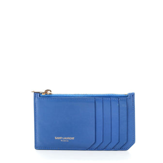 Saint Laurent Fragment Zip Card Holder Leather
