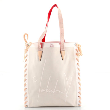 Christian Louboutin Cabalace Tote Printed Canvas with Leather