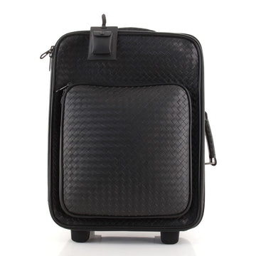 Bottega Veneta Trolley Rolling Luggage Intrecciato Leather Medium