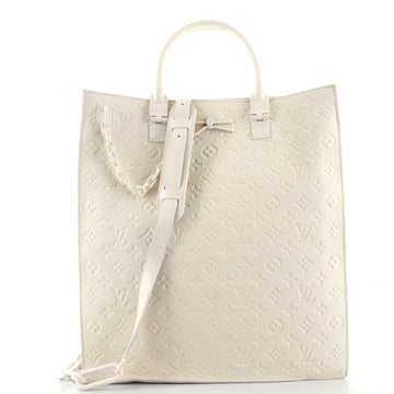 Louis Vuitton Sac Plat Handbag Monogram Taurillon Leather