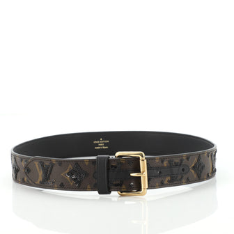 Louis Vuitton Ceinture Belt Monogram with Sequins Medium