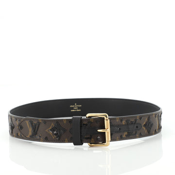 Louis Vuitton Ceinture Belt Monogram with Sequins Medium