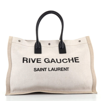 Saint Laurent Rive Gauche Shopper Tote Canvas Large