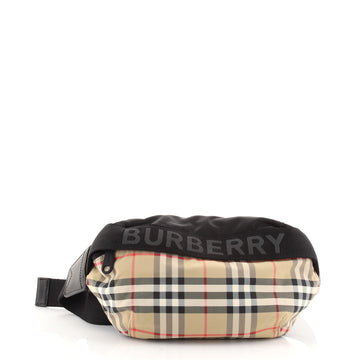 Burberry Bum Bag Vintage Check Canvas with Nylon