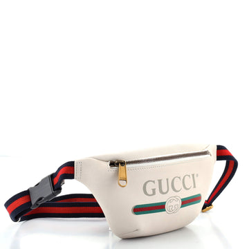 Gucci Logo Belt Bag Printed Leather Small