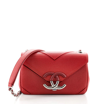 Chanel Macro Flap Bag Chevron Caviar Small