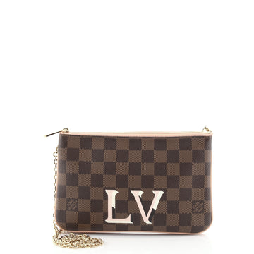 Louis Vuitton Double Zip Pochette Damier