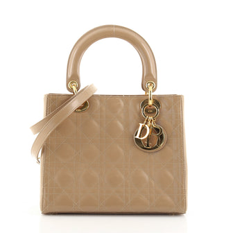 Christian Dior Vintage Lady Dior Bag Cannage Quilt Patent Medium