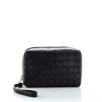 Bottega Veneta Zip Around Wristlet Clutch Intrecciato Nappa