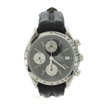 Omega Speedmaster Date Chronograph Automatic Watch Stainless Steel and Leather 39