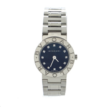 Bvlgari Tubogas Quartz Watch Stainless Steel with Diamond Markers 26
