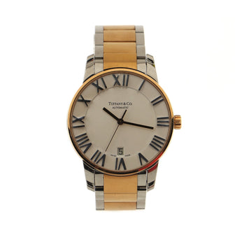 Tiffany & Co. Atlas Dome Automatic Watch Stainless Steel and Rose Gold 37