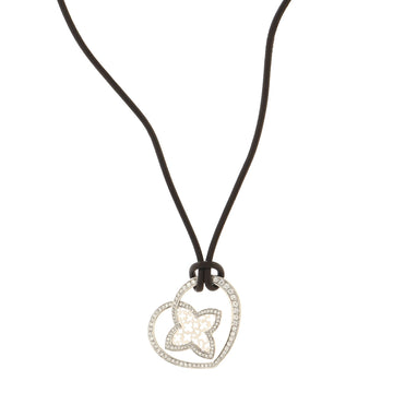 Louis Vuitton Coeur Pendant Necklace 18K White Gold with Diamonds