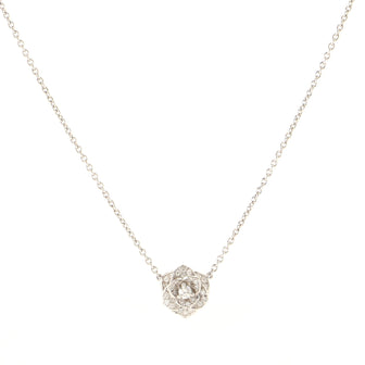 Piaget Rose Pendant Necklace 18K White Gold and Diamonds