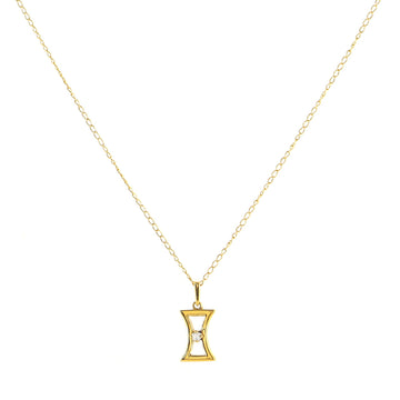 Mikimoto Pendant Necklace 18K Yellow Gold with Diamond