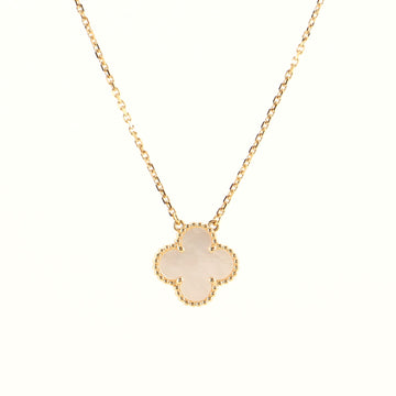 Van Cleef & Arpels Vintage Alhambra Pendant Necklace 18K Yellow Gold and Mother of Pearl