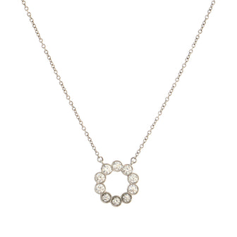 Tiffany & Co. Jazz Circle Pendant Necklace Platinum and Diamonds